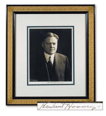 - Herbert Hoover Signed Photograph