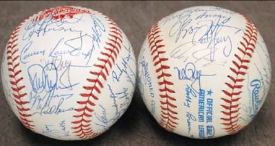 - Two 1990 World Series Signed Baseball