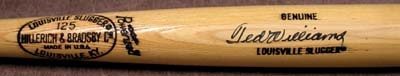 - Ted Williams Signed Bat (35")