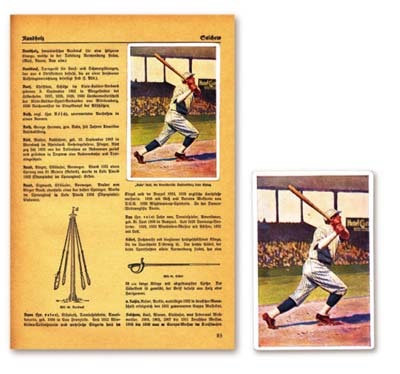 - 1933 German Card Album with (2) Babe Ruth's