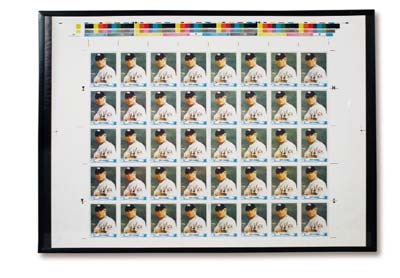 - Uncut Sheet of Roy Hobbs Prop Baseball Cards from Motion Picture