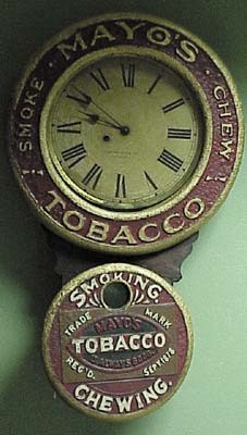 1890's Mayos Tobacco Advertising Clock