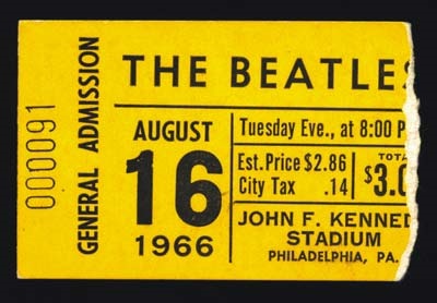 - August 16, 1966 Ticket