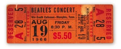 - August 19, 1966 Ticket