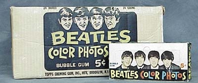 - The Beatles Color Photos Bubble Gum Distribution Box And Counter Display (2)