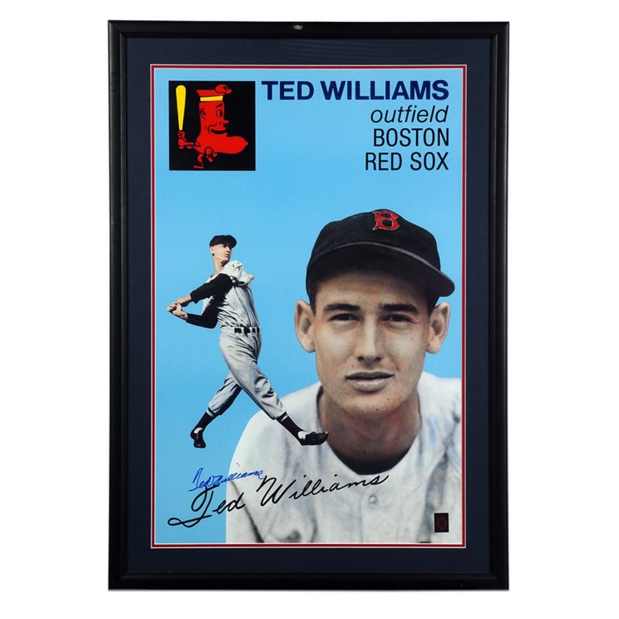 Baseball Autographs - Ted Williams Autographed 1959 Topps Baseball Card Poster