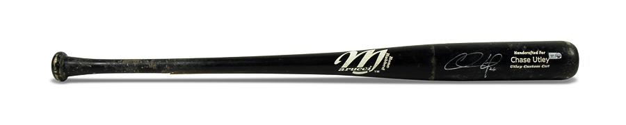 Baseball Equipment - 2007 Chase Utley Game Used Marucci Autographed Bat