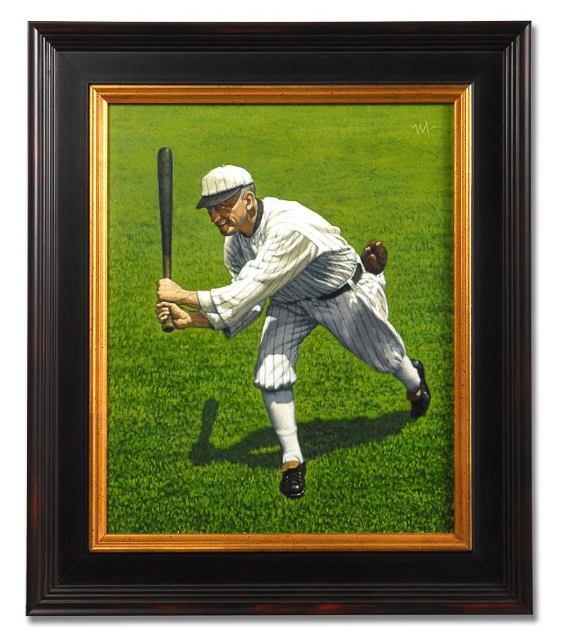 Sports Fine Art - Joe Jackson Original Painting by Arthur K. Miller