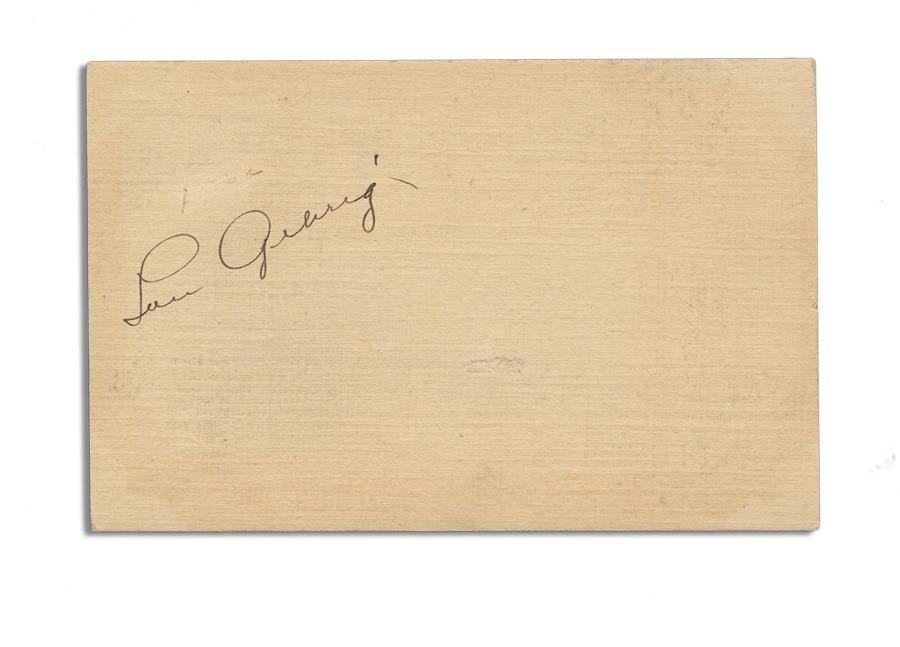 Baseball Autographs - Lou Gehrig Signature