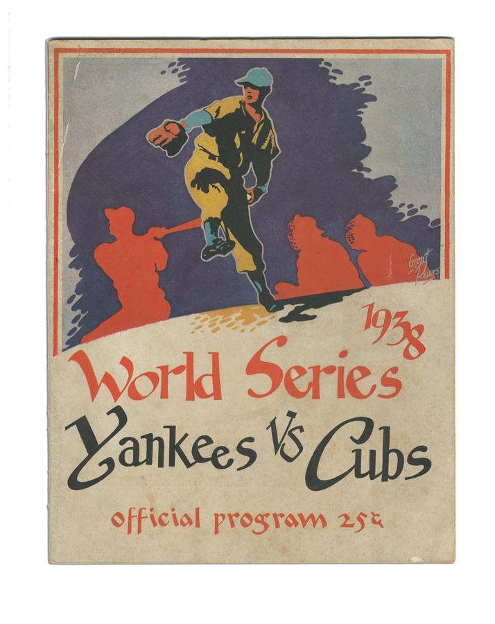 Baseball Autographs - Lou Gehrig Signed 1938 World Series Yankees/Cubs Program