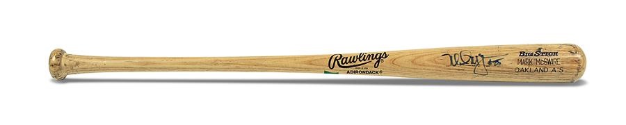 Baseball Equipment - 1996 Mark McGwire Game Used Signed Bat