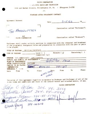- 1962 The Marvelettes Contract