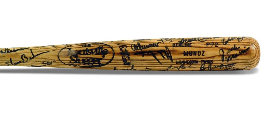 Baseball Equipment - World Champion 1991 Minnesota Twins Game Used Signed Bat