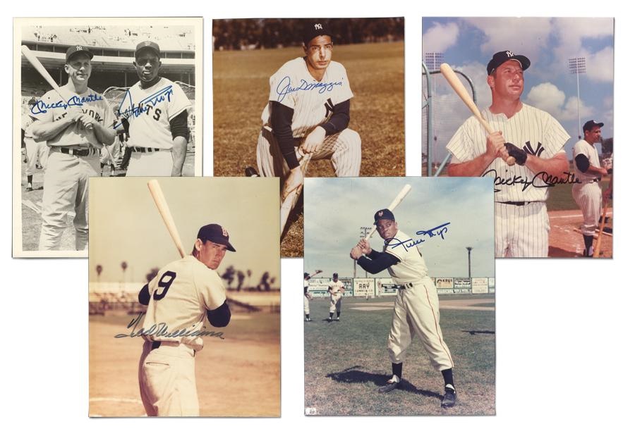 Baseball Autographs - Collection of Signed Hall of Famer 8x10 Photos including Muhammad Ali