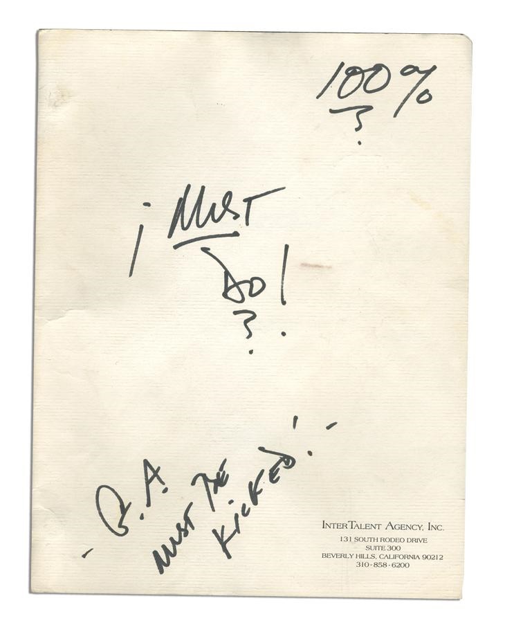 - Charlie Sheen’s Shawshank Redemption Movie Script with Great Handwritten Comments