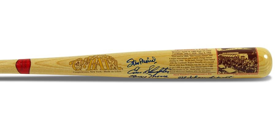 - Sportsman's Park Signed Bat with Stan Musial