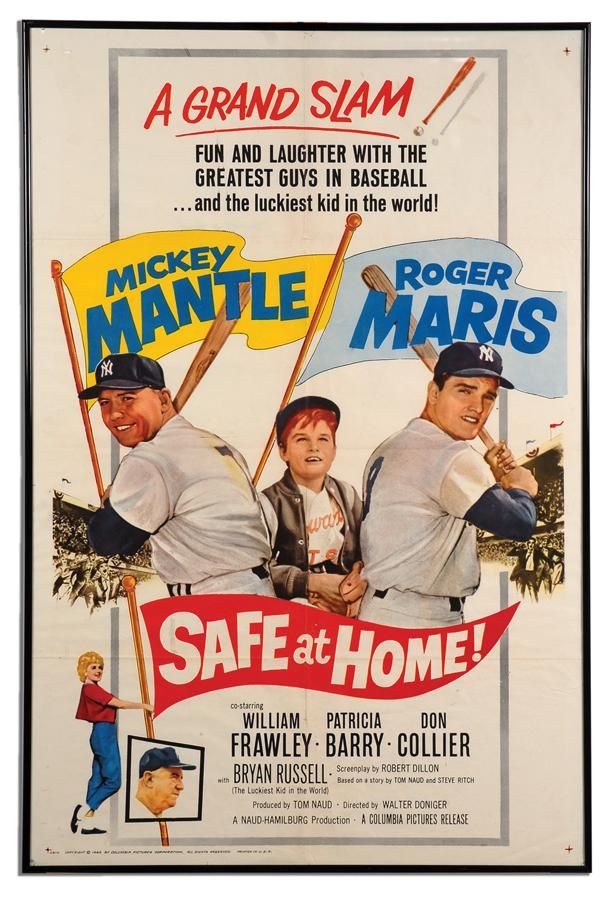 - Mickey Mantle Roger Maris "Safe at Home" Movie Poster