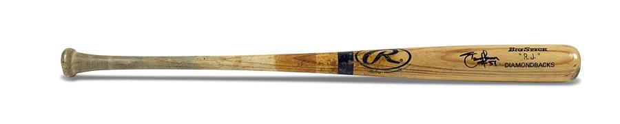 Baseball Equipment - 2001 Randy Johnson Autographed Game Used Bat