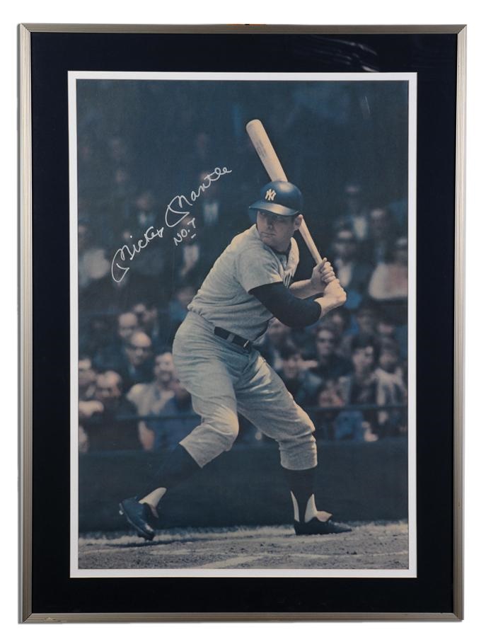 Baseball Autographs - Mickey Mantle Signed and Framed Sports Illustrated Poster