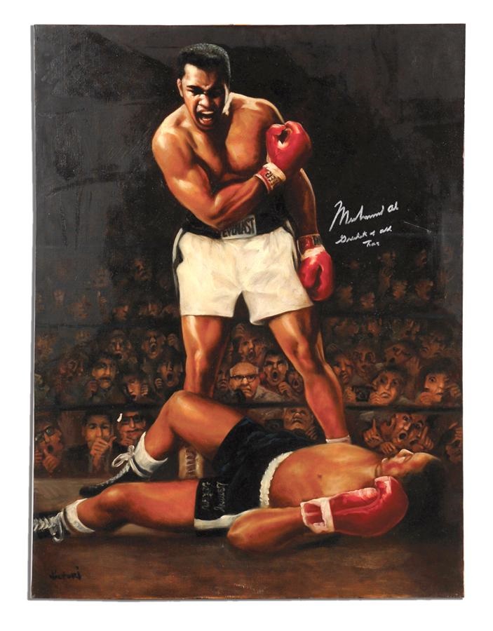 Muhammad Ali & Boxing - Muhammad Ali Signed Original Painting