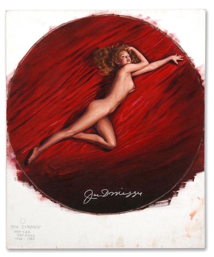Joe DiMaggio Signed Marilyn Monroe Nude