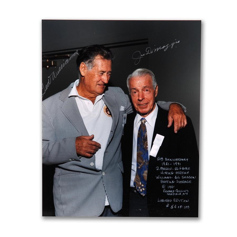 Baseball Autographs - Photo Commemorating DiMaggio's Streak and Williams Hitting .406
