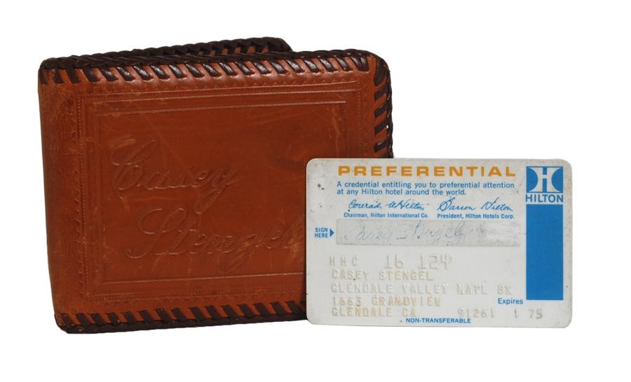 Baseball Autographs - Casey Stengel's Wallet and Signed Credit Card