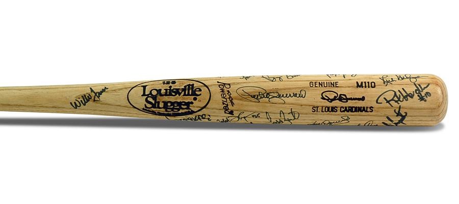 Baseball Equipment - 1991 St. Louis Cardinals Team Signed Bat