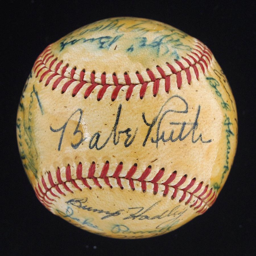 Baseball Autographs - Babe Ruth Day Signed Baseball (19 signatures)