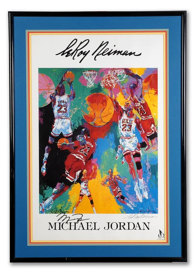 Michael Jordan and Leroy Neiman Signed Jordan Poster