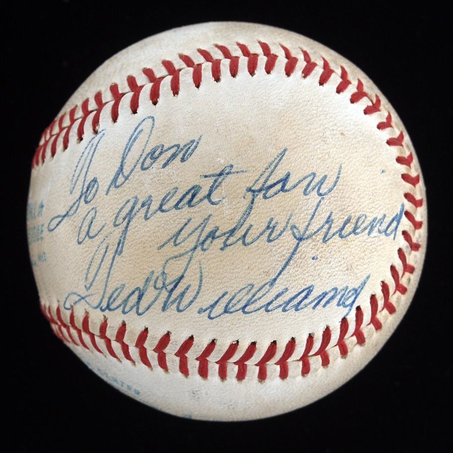 Vintage Signed Ted Williams Baseball