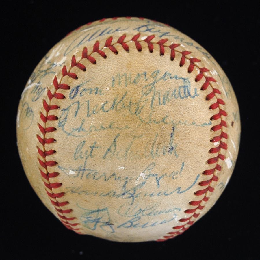 Baseball Autographs - 1954 New York Yankee Team Signed Baseball