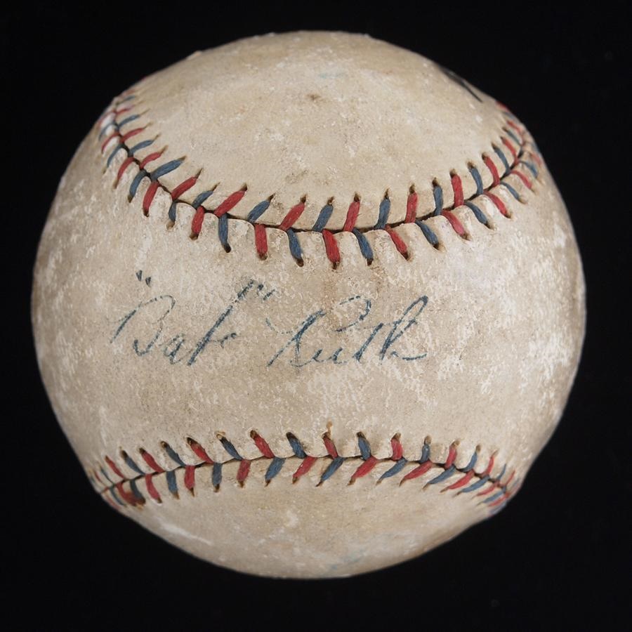 Ruth and Gehrig - Early Babe Ruth Single Signed Baseball