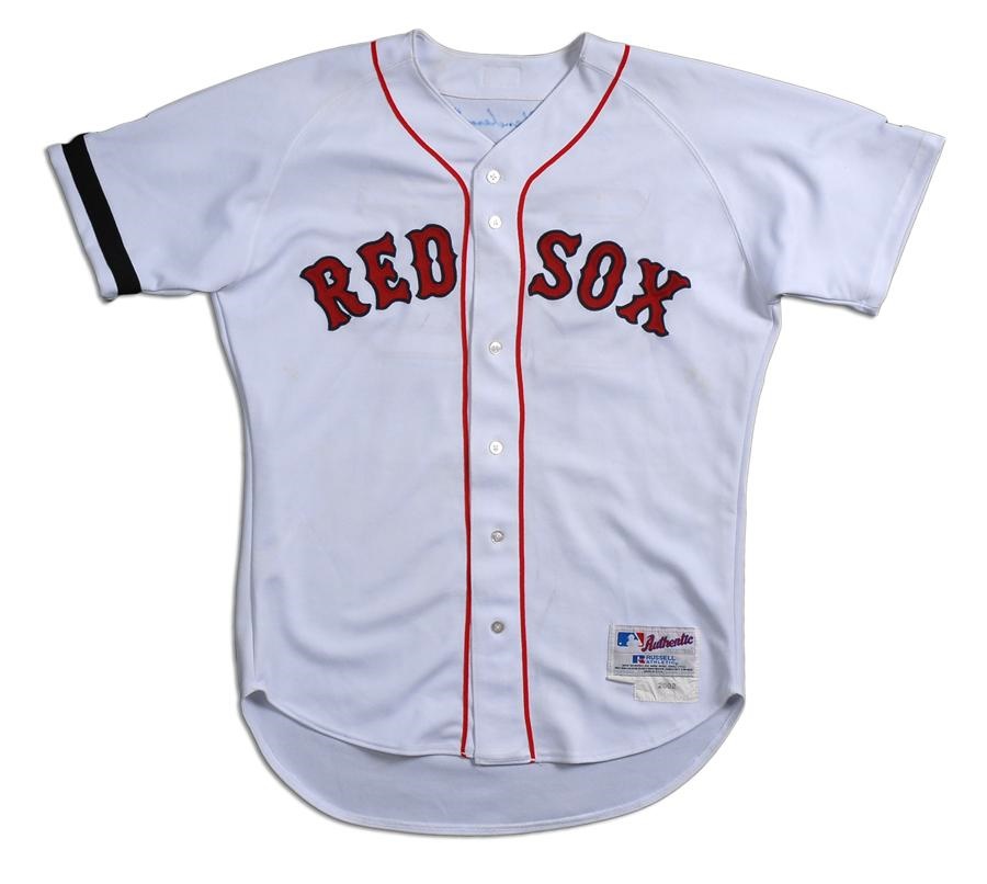 Baseball Equipment - 2002 Rickey Henderson Boston Red Sox Game Worn Jersey with Ted Williams Memorial Patch