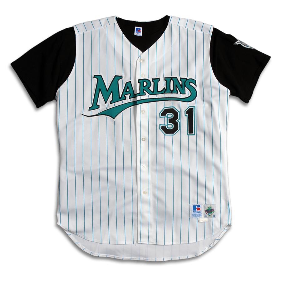 Baseball Equipment - 1998 Mike Piazza Game Used Florida Marlins Jersey