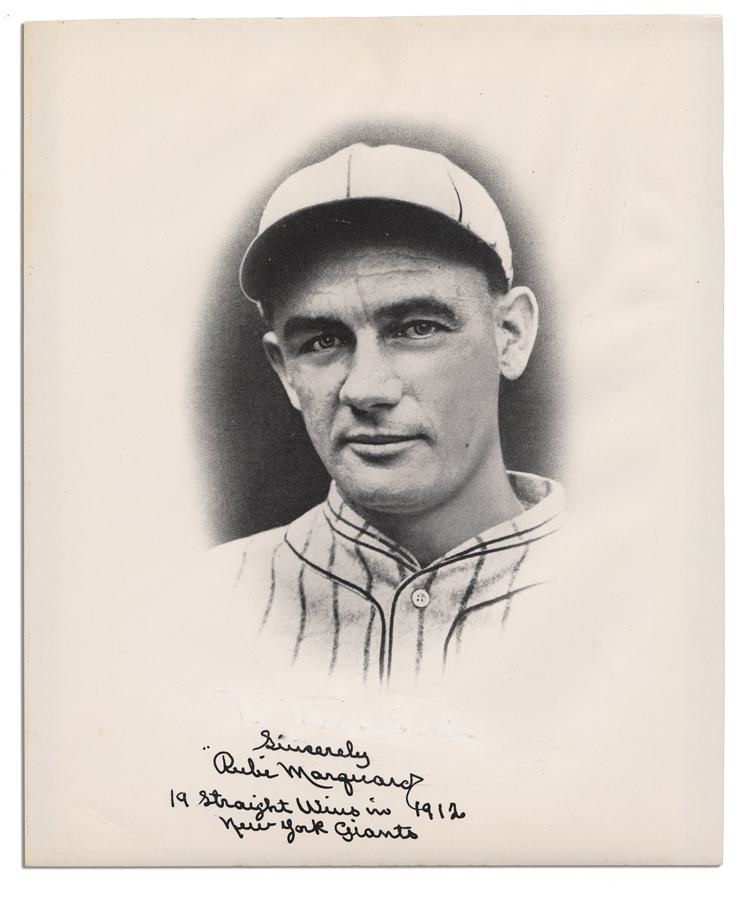 Baseball Autographs - Rube Marquard Signed Photograph