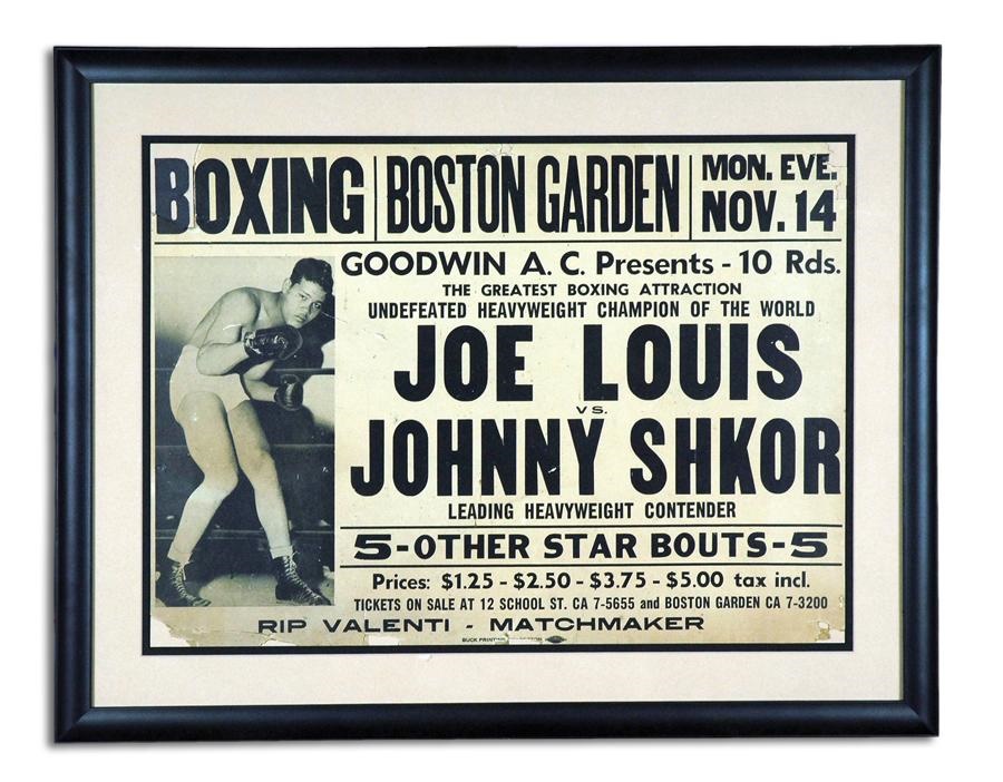 1949 Joe Louis On Site Boxing Poster