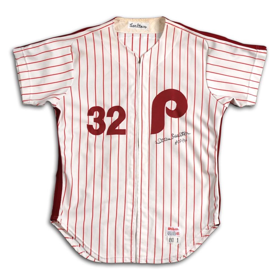 1981 Steve Carlton Autographed Game Used Philadelphia Phillies Uniform