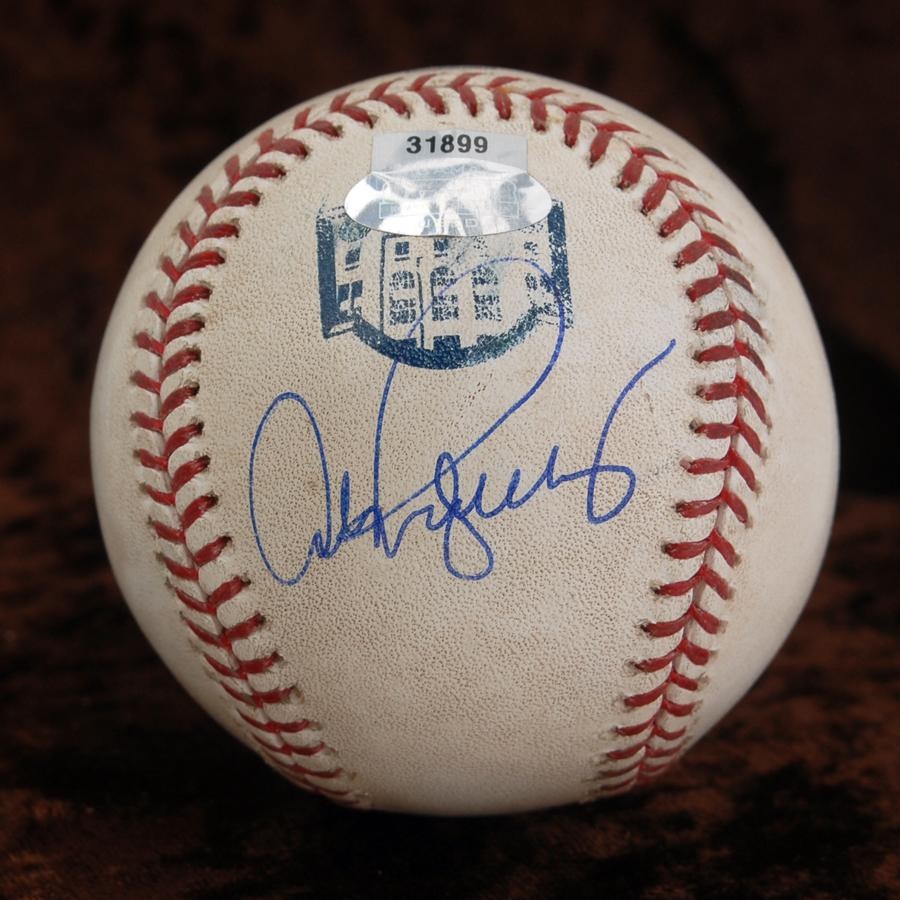 Baseball Autographs - Alex Rodriguez Signed Baseball from His 534th Home Run Tying Jimmie Foxx w/ Ticket
