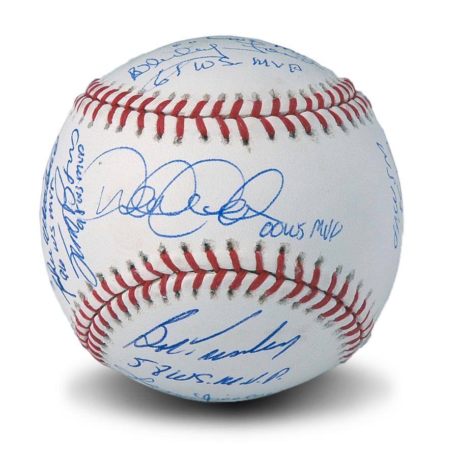 NY Yankees, Giants & Mets - Yankee World Series MVP Signed Baseball with Derek Jeter, Mariano Rivera 11 Total
