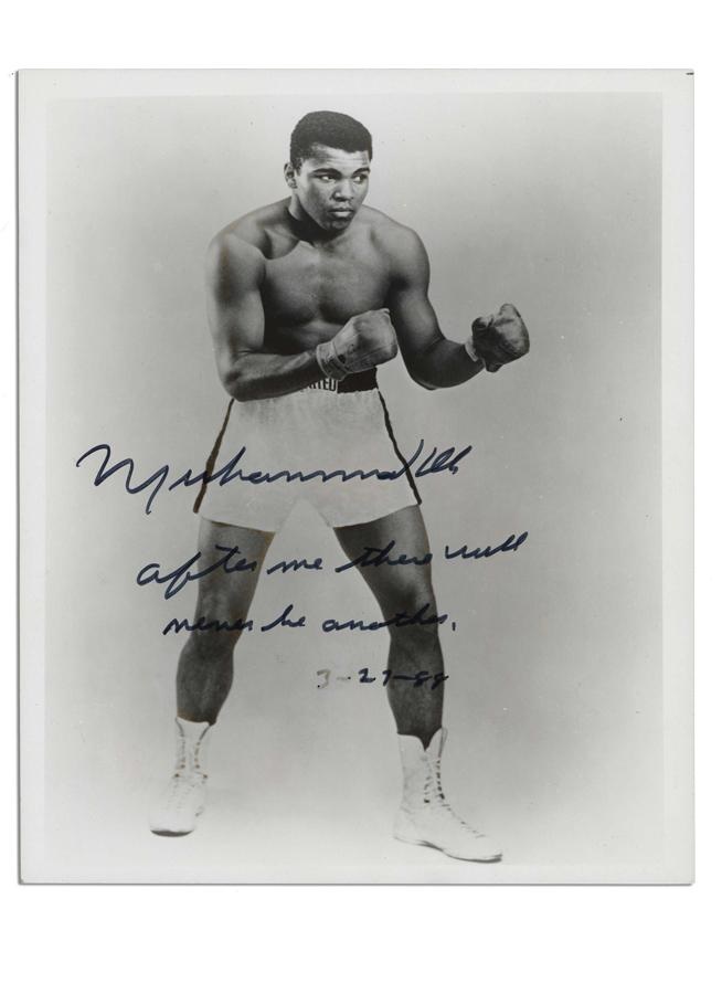 - Muhammad Ali Signed and Inscribed Photo