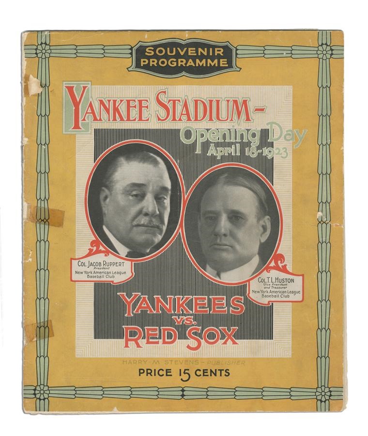 NY Yankees, Giants & Mets - 1923 Opening Day Program