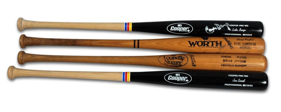 Baseball Equipment - Game Used Bats Including Ryne Sandberg (4)