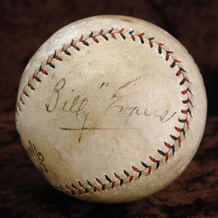 Baseball Autographs - Billy Evans Signed Baseball