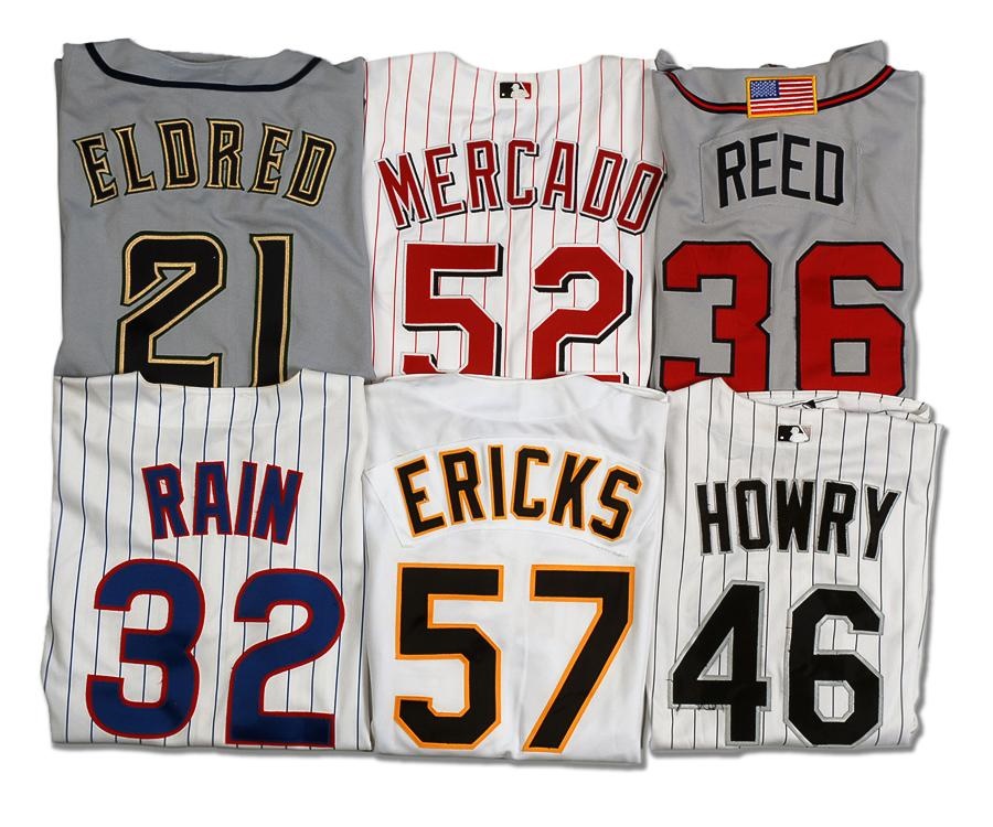 - Collection of 6 Different MLB Game Used Jerseys