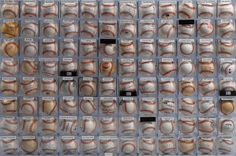 - Large Collection of 185+ Single Signed Hitters Baseballs