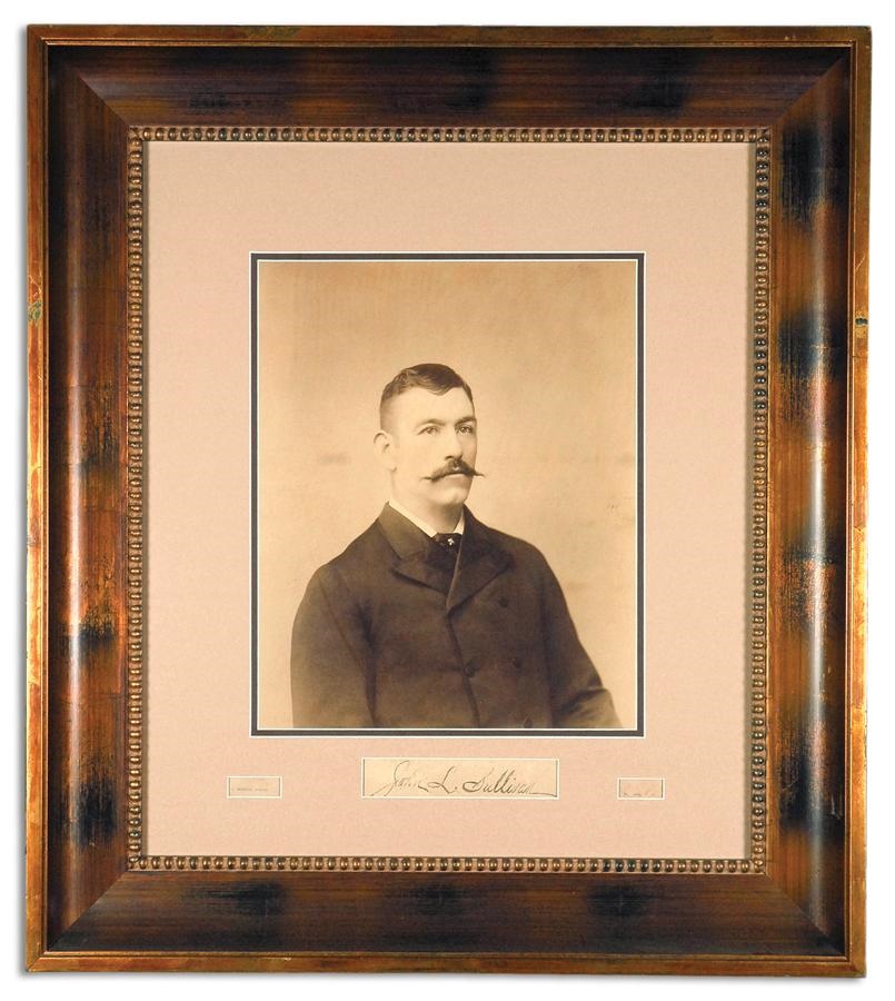 1884/1885 John L. Sullivan Mammoth Plate Albumen Photograph