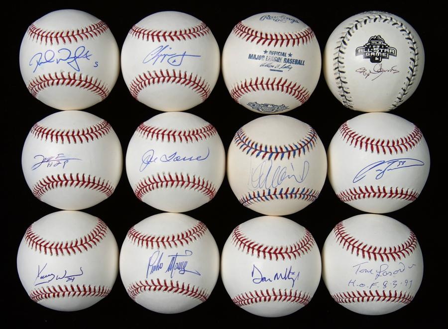 Baseball Autographs - 75+ Single Signed Baseballs Including Ichiro Suzuki, David Wright, and Pedro Martinez
