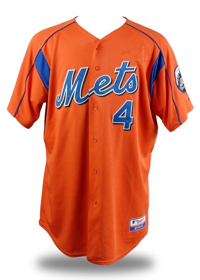 Baseball Equipment - Lenny Dykstra Circa 2004 Autographed New York Mets Spring Training Jersey
