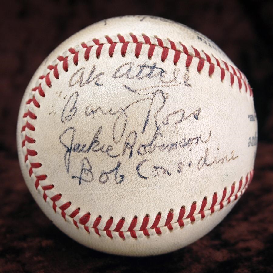 Baseball Autographs - Sports Heroes Signed Baseball with Jackie Robinson